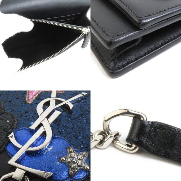 SAINT LAURENT Black Leather Wallet - Picture 4 of 5